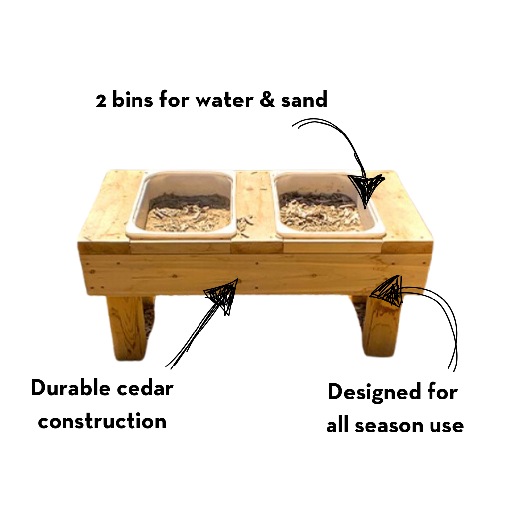 Table sensorielle à deux bacs