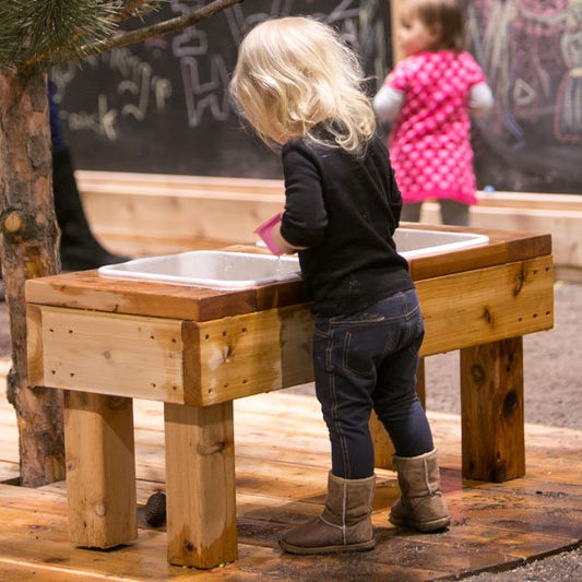 Table sensorielle à deux bacs